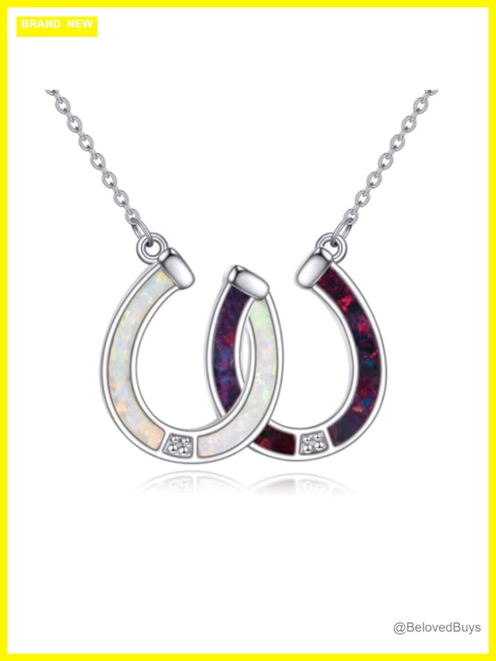 Sterling Silver Horseshoe Pendant Necklace Lucky Charm 18in Chain